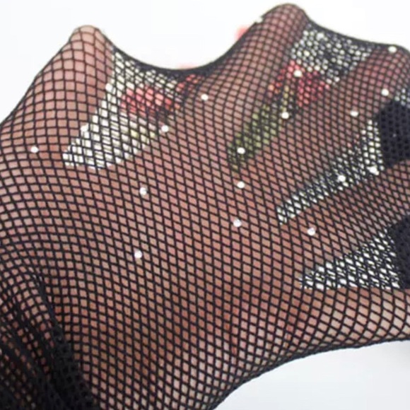 Holiday ’Bling Fling- shimmer Fishnet Hose NWT - Picture 2 of 5